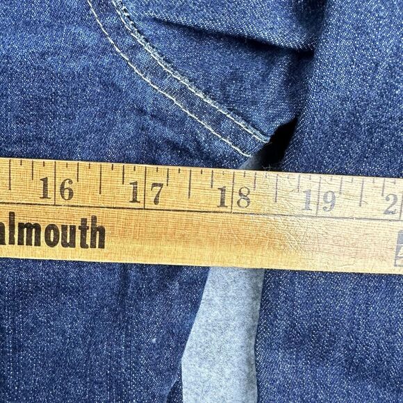 Studio West Denim Jean Jacket Womens M Blue Dark Wash Studded Western Trucker* - Picture 11 of 15